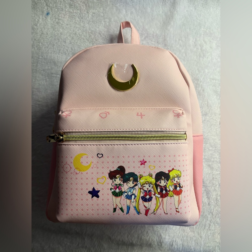 Sailor Moon Hot Topic Mini Backpack Women Girls Teens 11” Chibi Scouts Anime Fun
